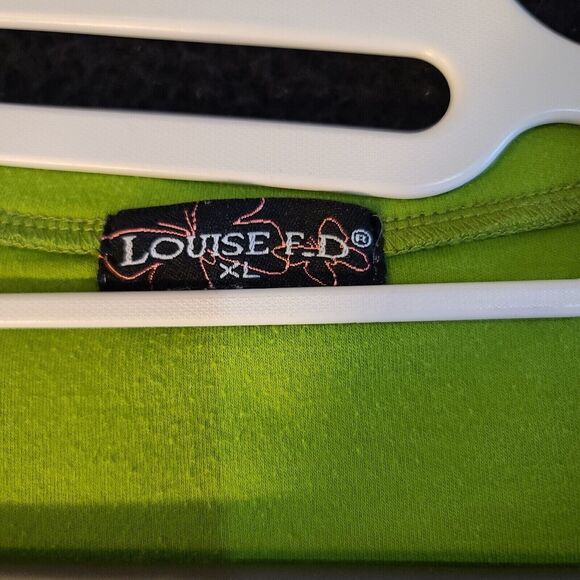 Louise F.D Womens Top Green Size XL Cotton Blend Pullover Long Sleeve Stretch - Picture 6 of 12